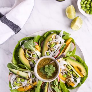 25 minute salad wraps with cashew-cilantro-dip - plant-based, vegan, gluten free, refined sugar free - heavenlynnhealthy.com