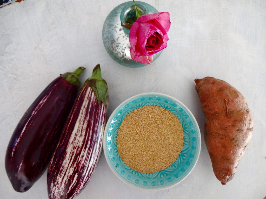 Amaranth Stuffed Eggplants - Gefüllt Auberginen mit Amaranth