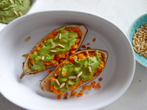 Amaranth Stuffed Eggplants