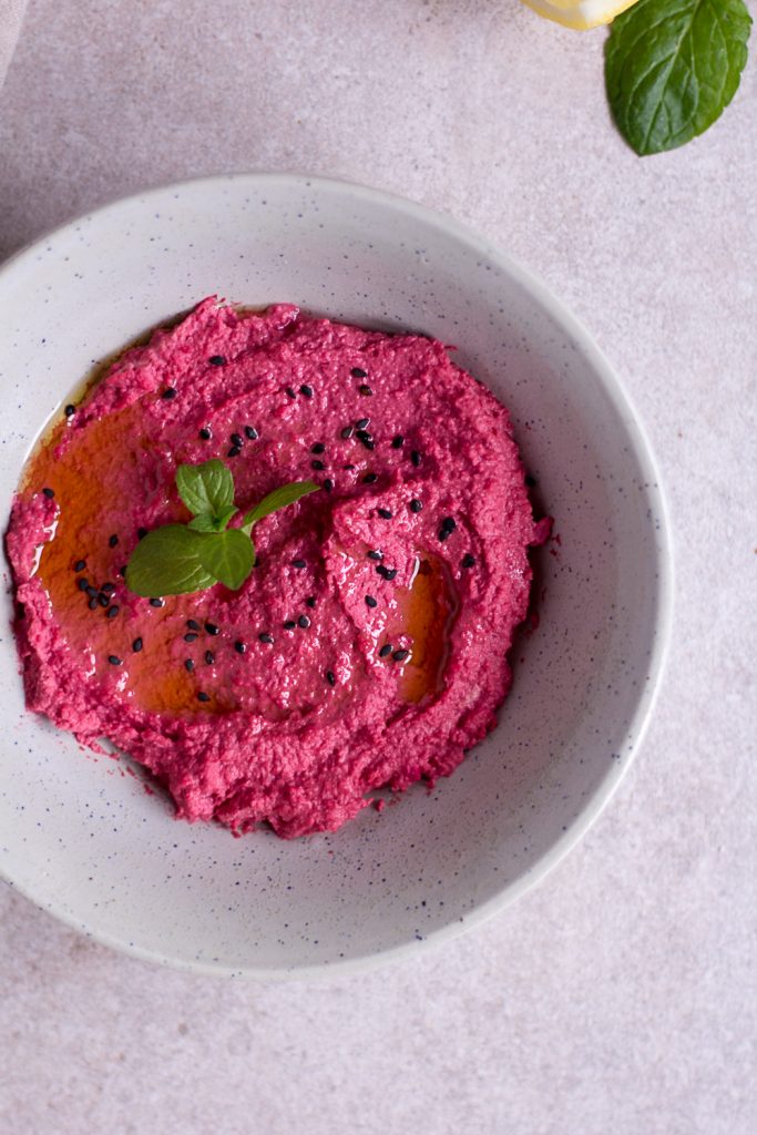 Beetroot Hummus - plant-based, vegan, gluten free, refined sugar free - heavenlynnhealthy.com