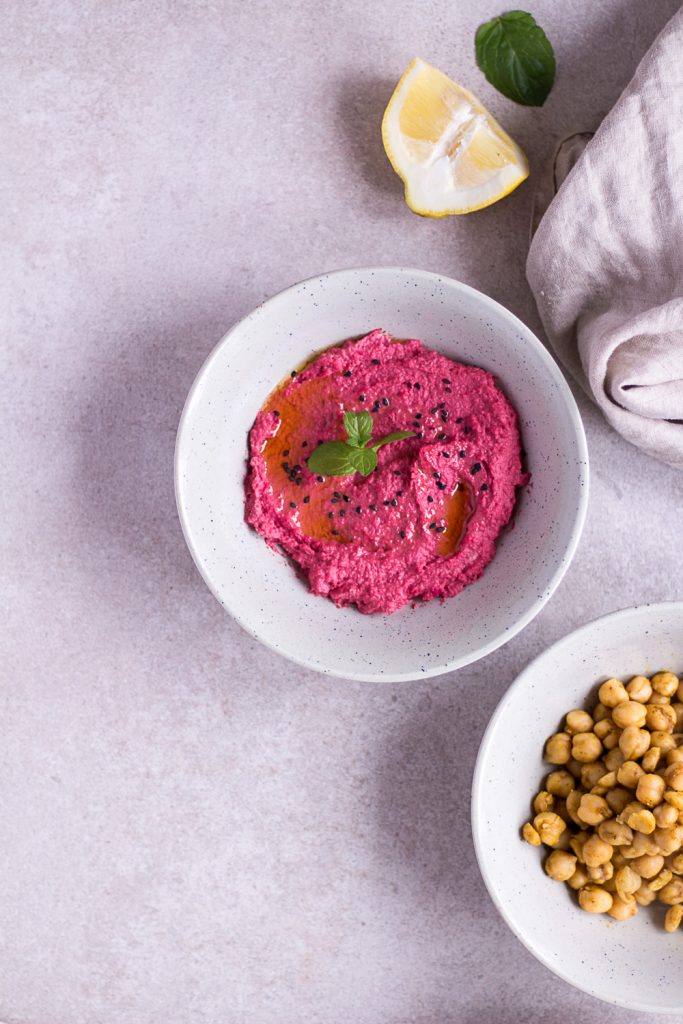 Beetroot Hummus - plant-based, vegan, gluten free, refined sugar free - heavenlynnhealthy.com