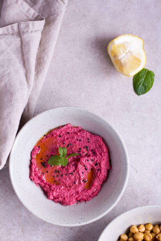 Beetroot Hummus - plant-based, vegan, gluten free, refined sugar free - heavenlynnhealthy.com