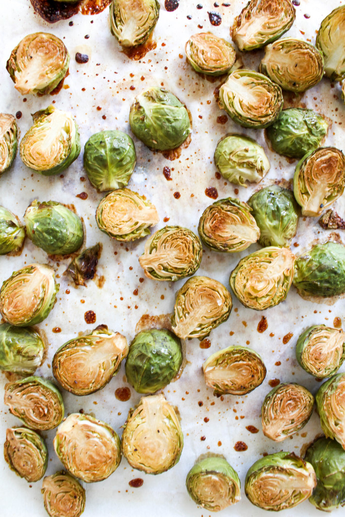 Honey Roasted Brussel Sprouts with Pomegranate Seeds - plant-based, gluten free, refined sugar free - heavenlynnhealthy.com