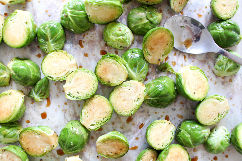 Honey Roasted Brussels Sprouts with Pomegranate Seeds - plant-based, gluten free, refined sugar free - heavenlynnhealthy.com