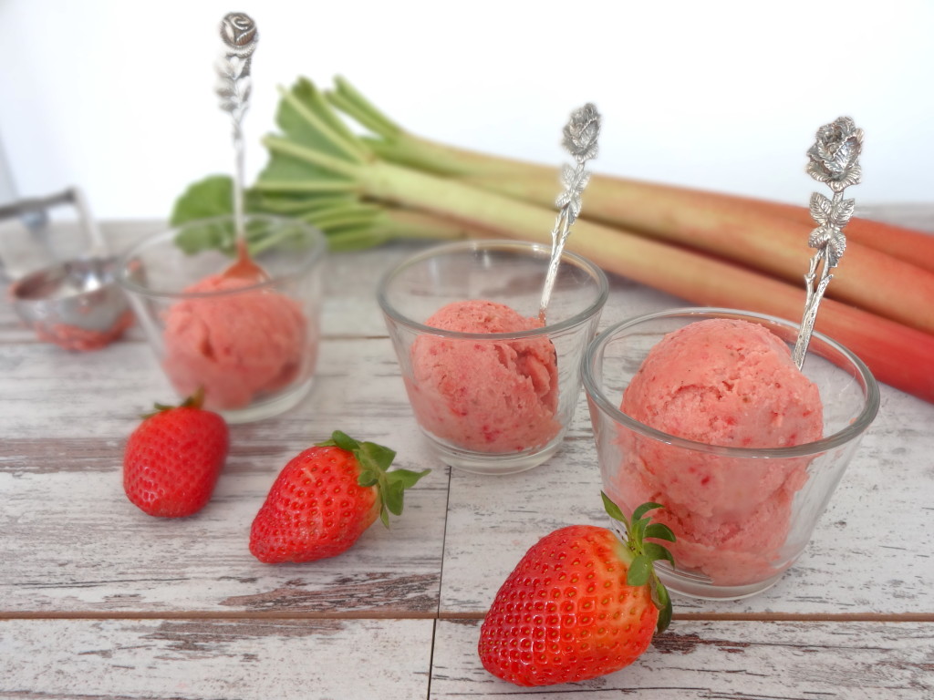 Rhubarb Strawberry Banana Ice Cream