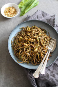 Wild garlic pesto with spelt pasta - plant based, refined sugar free, vegan - heavenlynnhealthy.com