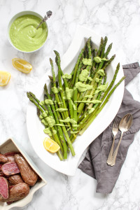 Asparagus with Avocado Hollandaise - vegan, vegetarian, plant based, gluten free - heavenlynnhealthy.com
