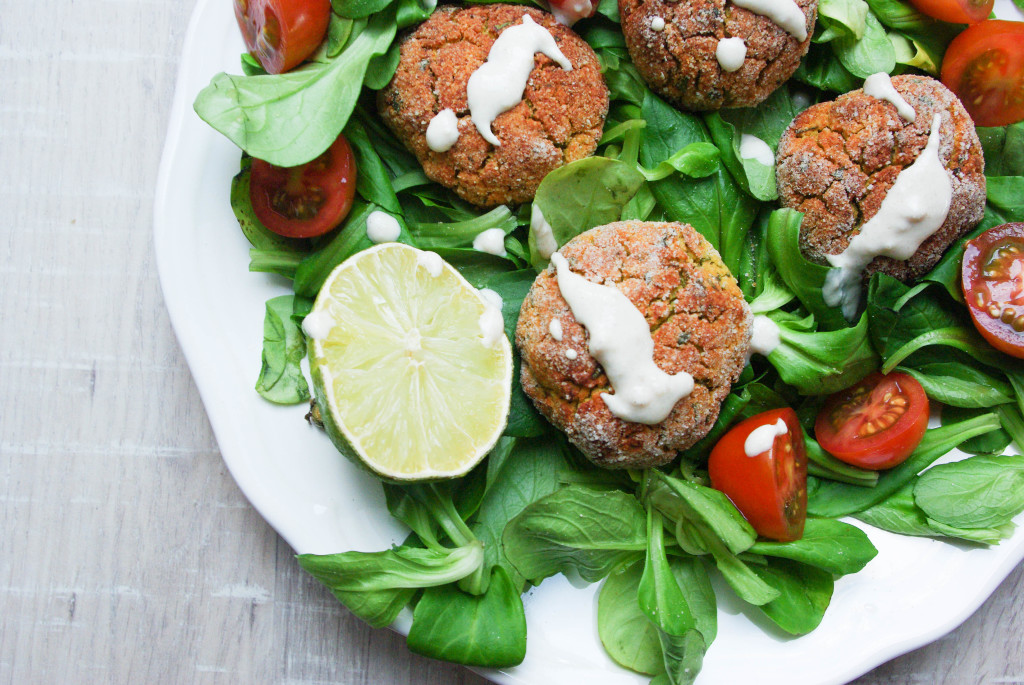 Red Lentil-Falafel with Tahini-Lime-Dip