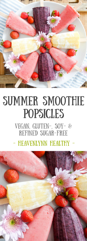 Summer Smoothie Popsicles - vegan, gluten-free, refined sugar-free