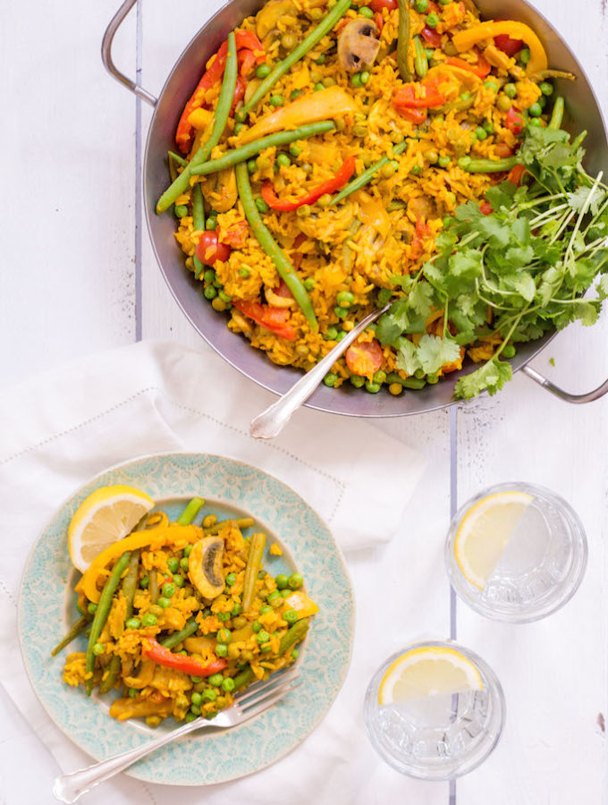 Turmeric Veggie Paella - plant based, gluten free, refined sugar free, vegetarian, vegan - heavenlynnhealthy.com