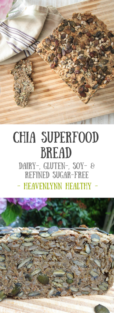 Chia Superfood Bread - dairy-free, vegan, gluten-free, refined sugar-free