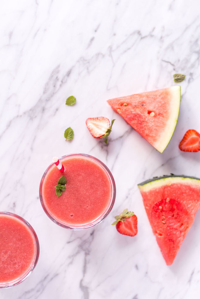 Strawberry and Watermelon Smoothie - Heavenlynn Healthy