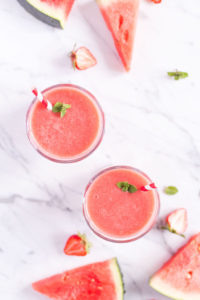 Strawberry Watermelon Smoothie - vegan, plant based, refined sugar free, healthy - heavenlynnhealthy.com