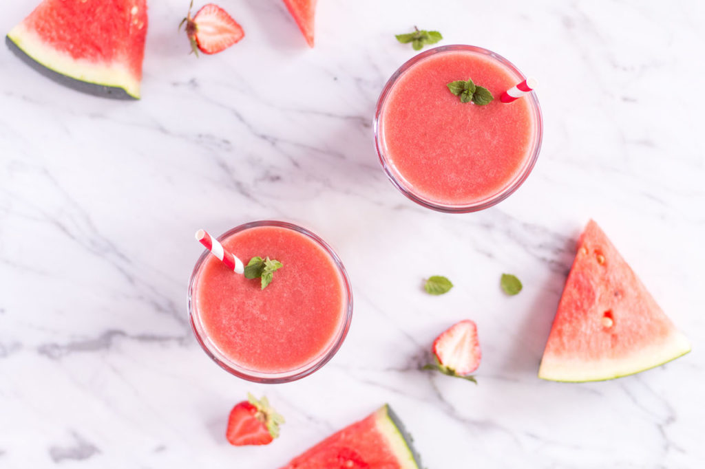 Strawberry Watermelon Smoothie - vegan, plant based, refined sugar free, healthy - heavenlynnhealthy.com