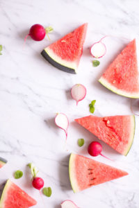 Watermelon, Radish and Cherry Tomato Salad - vegan, plant based, vegetarian, gluten free - heavenlynnhealthy.com