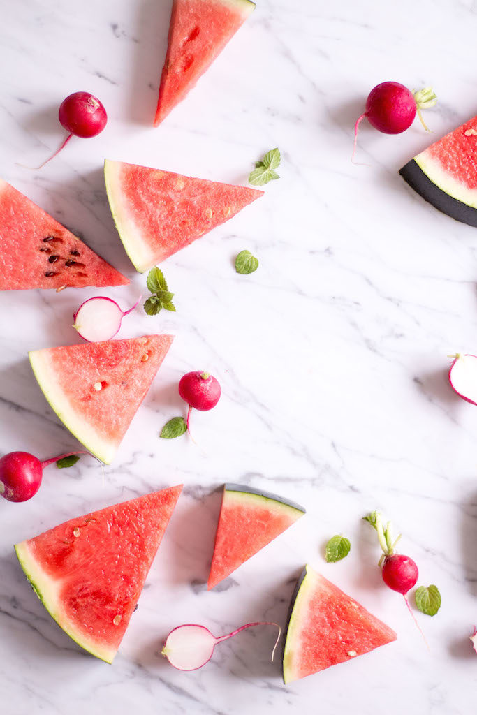 Watermelon, Radish and Cherry Tomato Salad - vegan, plant based, vegetarian, gluten free - heavenlynnhealthy.com