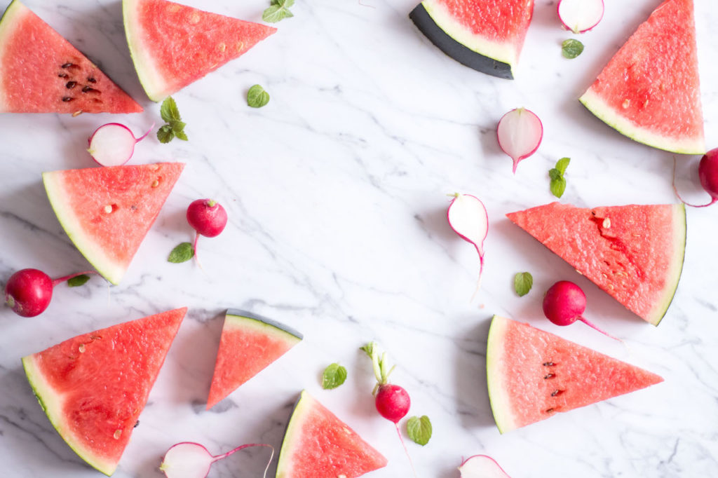 Watermelon, Radish and Cherry Tomato Salad - vegan, plant based, vegetarian, gluten free - heavenlynnhealthy.com