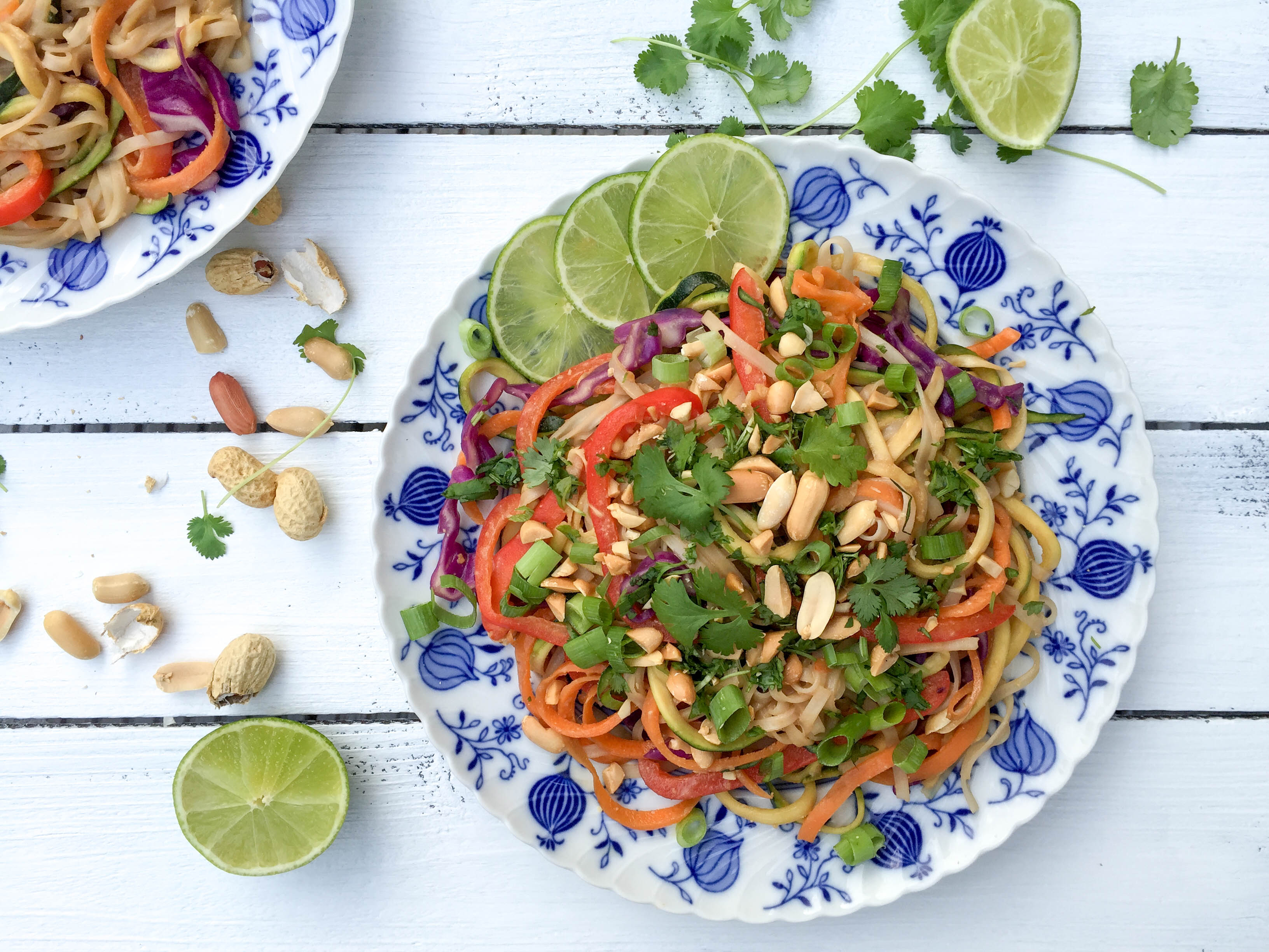 Healthy Pad Thai with Peanuts and Coriander