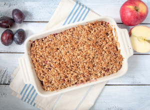 Damson, Apple & Blackberry Crumble - gluten-free, dairy-free, refined-sugar-free, vegan