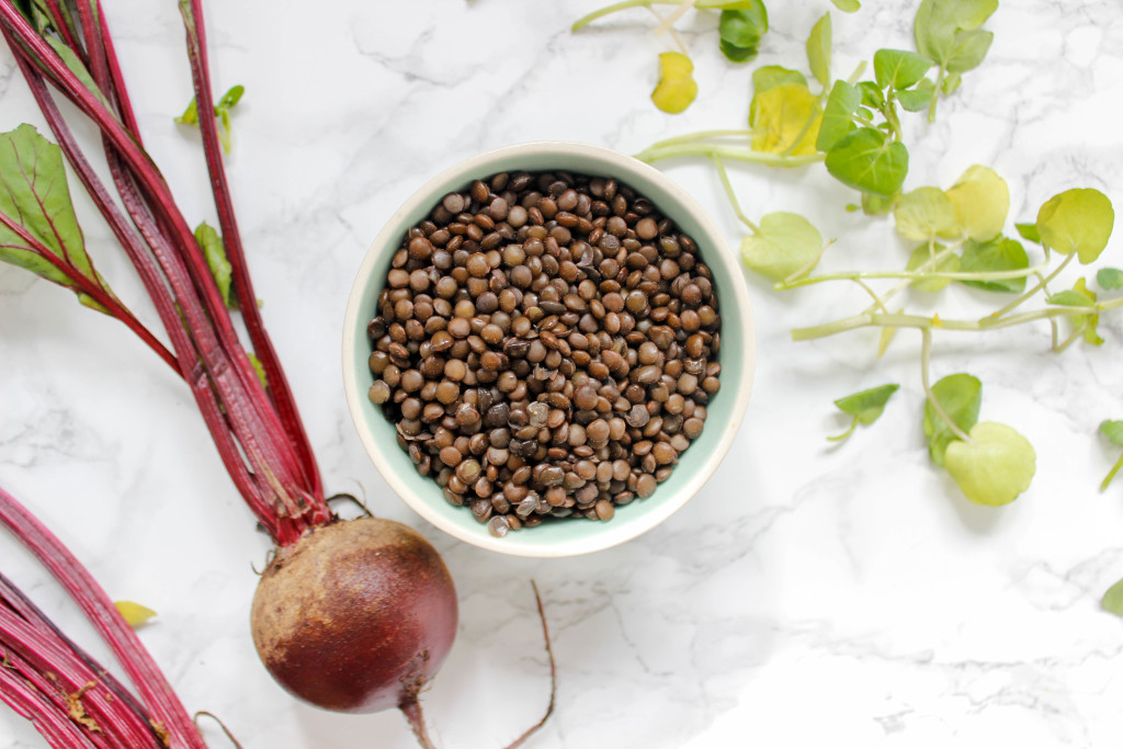 Watercress, Beetroot and Avocado Salad with Beluga Lentils - plant-based, vegan, gluten-free, dairy-free