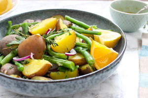 Simple Green Bean and Potato Salad with Orange-Vinaigrette - dairy-free, plant-based, gluten-free, refined sugar-free