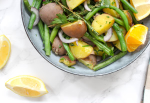 Simple Green Bean and Potato Salad with Orange-Vinaigrette - dairy-free, plant-based, gluten-free, refined sugar-free