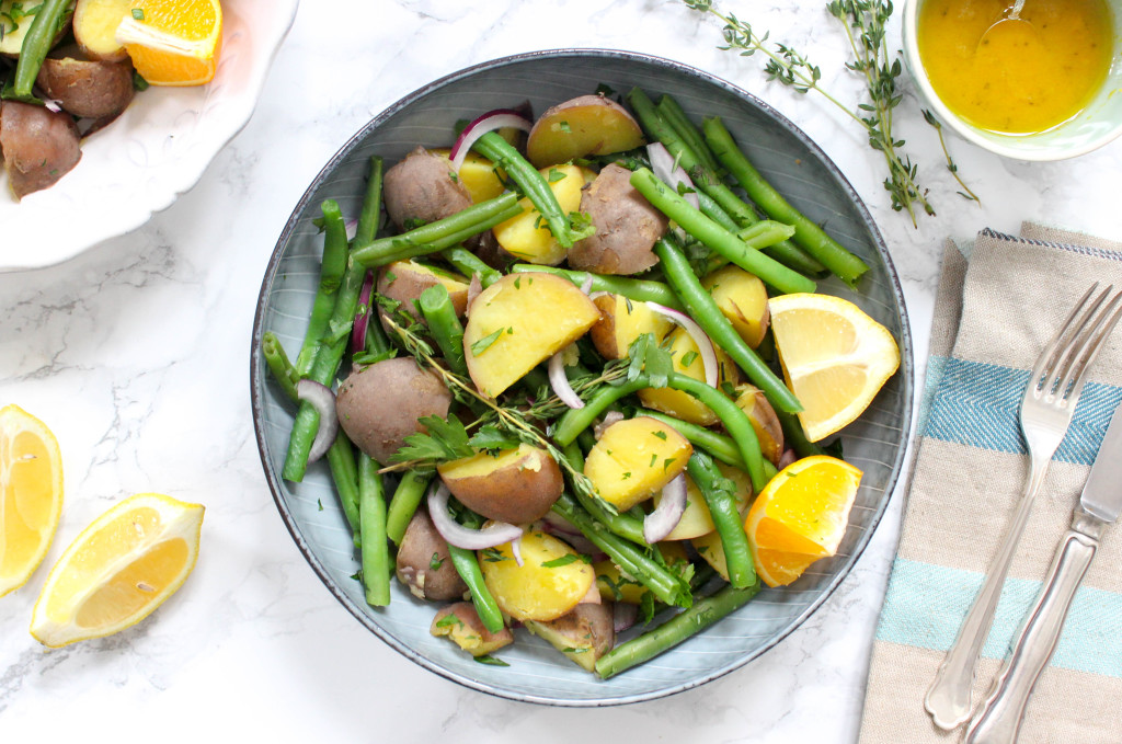 Simple Green Bean and Potato Salad with Orange-Vinaigrette - dairy-free, plant-based, gluten-free, refined sugar-free