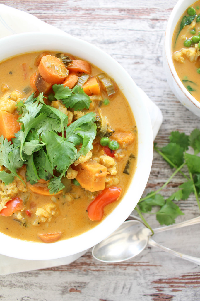 Sweet Potato and Cauliflower Thai Curry - plant-based, vegan, gluten-free, dairy-free