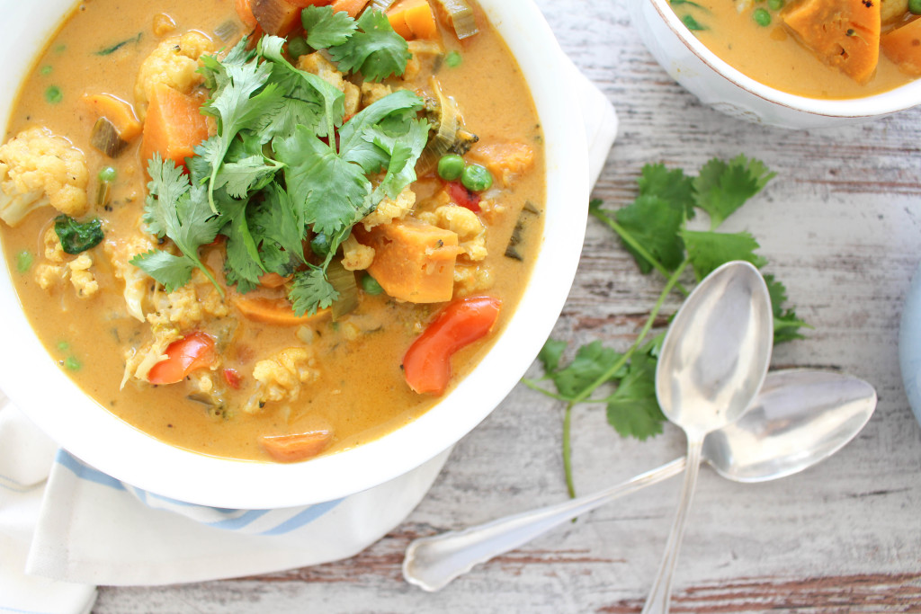 Sweet Potato and Cauliflower Thai Curry - plant-based, vegan, gluten-free, dairy-free