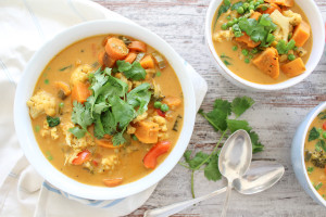 Sweet Potato and Cauliflower Thai Curry - plant-based, vegan, gluten-free, dairy-free