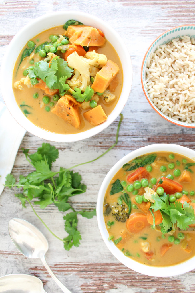 Sweet Potato and Cauliflower Thai Curry - plant-based, vegan, gluten-free, dairy-free