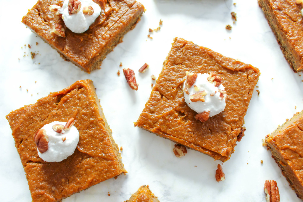 Healthy Pumpkin Pie Squares - Heavenlynn Healthy