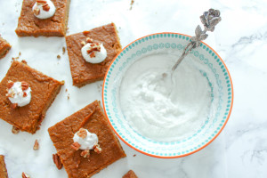 Healthy Pumpkin Pie Squares - vegan, gluten-free, nut-free