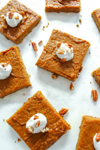 Healthy Pumpkin Pie Squares - vegan, gluten-free, nut-free