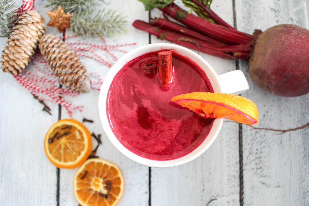 Beetroot and Apple Glögg (Hot Wine or Punch) - plant-based, gluten free, refined sugar free - heavenlynnhealthy.com