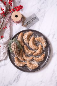 Healthy Vanilla Crescent Cookies - vegan, plant based, gluten free, refined sugar free - heavenlynnhealthy.com