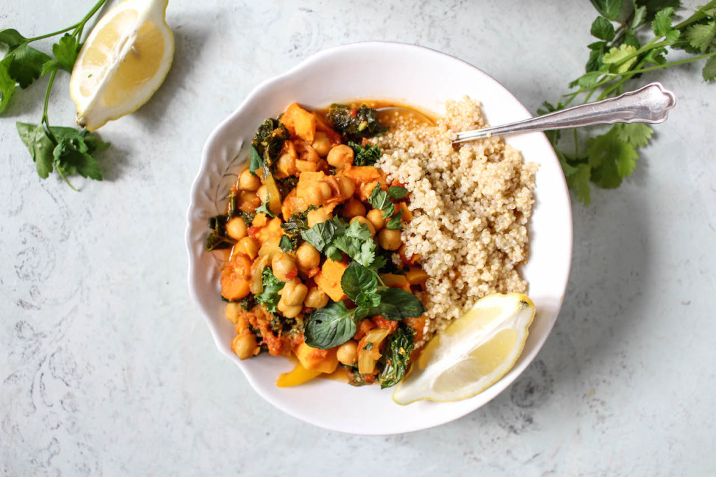 Moroccan Spiced Chickpea, Kale and Sweet Potato Stew - plant based, vegan, vegetarian, refined sugar free, gluten free - heavenlynnhealthy.com