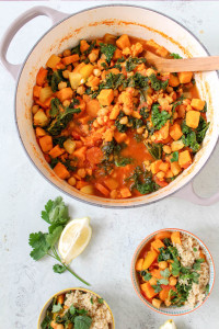 Moroccan Spiced Chickpea, Kale and Sweet Potato Stew - plant based, vegan, vegetarian, refined sugar free, gluten free - heavenlynnhealthy.com