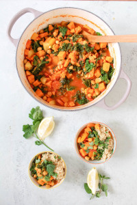 Moroccan Spiced Chickpea, Kale and Sweet Potato Stew - plant based, vegan, vegetarian, refined sugar free, gluten free - heavenlynnhealthy.com