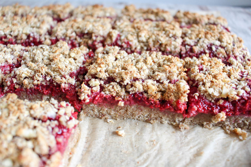 Chia Jam Oat Bars with Streusel Crumb Topping - plant based, gluten free, refined sugar free - heavenlynnhealthy.com