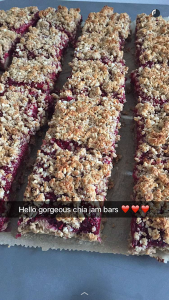 Chia Jam Oat Bars with Streusel Crumb Topping - plant based, gluten free, refined sugar free - heavenlynnhealthy.com