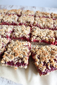 Chia Jam Oat Bars with Streusel Crumb Topping - plant based, gluten free, refined sugar free - heavenlynnhealthy.com