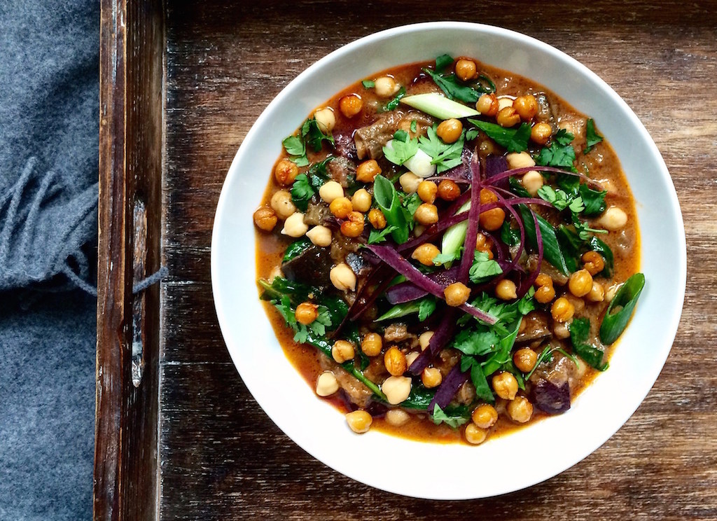 Heavenlynn’s Friends: Eggplant Curry with Roasted Chickpeas by Kathrin