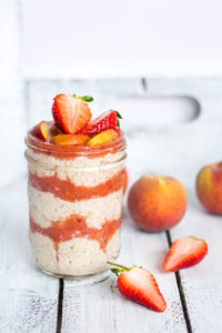 Raw Strawberry Peach Buckwheat Porridge - gluten free, plant based, vegan, refined sugar free, healthy - heavenlynnhealthy.com