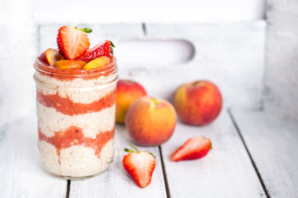 Raw Strawberry Peach Buckwheat Porridge - gluten free, plant based, vegan, refined sugar free, healthy - heavenlynnhealthy.com