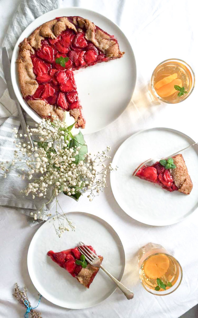 Healthy Strawberry Galette - plant based, gluten free, refined sugar free, vegan - heavenlynnhealthy.com