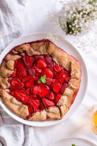 Healthy Strawberry Galette - plant based, gluten free, refined sugar free, vegan - heavenlynnhealthy.com