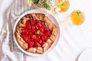 Healthy Strawberry Galette - plant based, gluten free, refined sugar free, vegan - heavenlynnhealthy.com