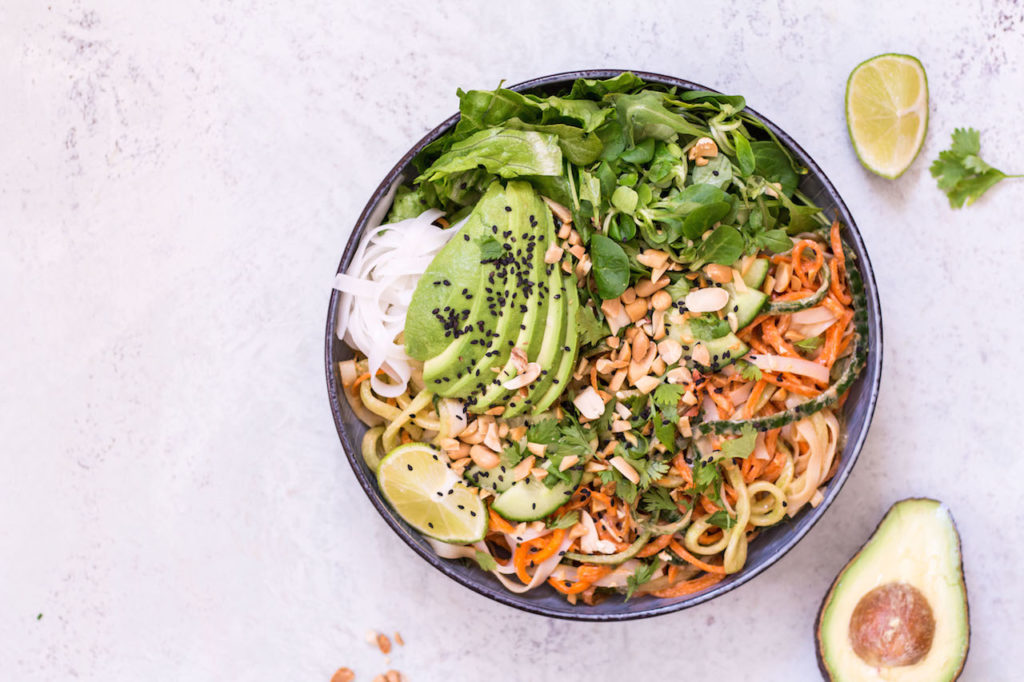 Summer Roll Bowl with Peanut Lime Sauce - plant based, vegetarian, vegan, refined sugar free, gluten free - heavenlynnhealthy.com