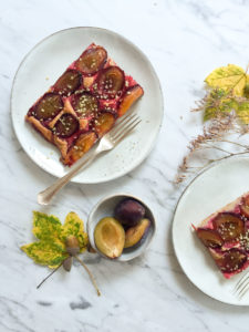 Plum Cake with Buckwheat & Spelt Dough - vegan, plant based, gluten free option, refined sugar free, healthy - heavenlynnhealthy.com